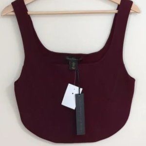 NWT house of Harlow 1960 size large purple knit crop top